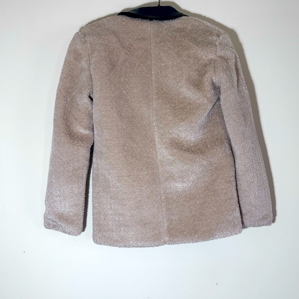 Weworewhat Faux Fur Blazer Ivory and black XS NWT - Picture 7 of 8